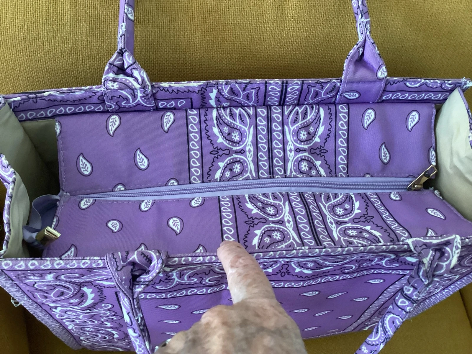 Grote canvas tas in bandana-stijl – photo 5